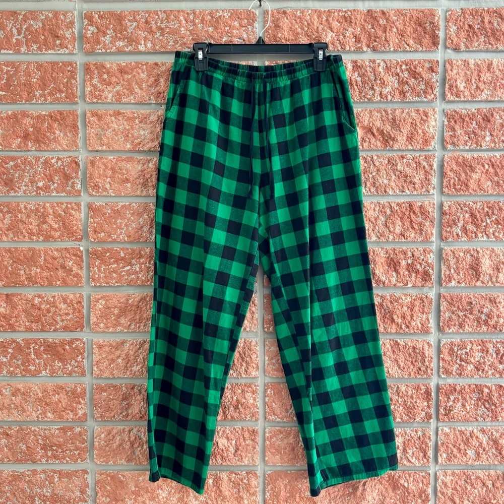 Forever 21 Black and Green Checkered Pants
